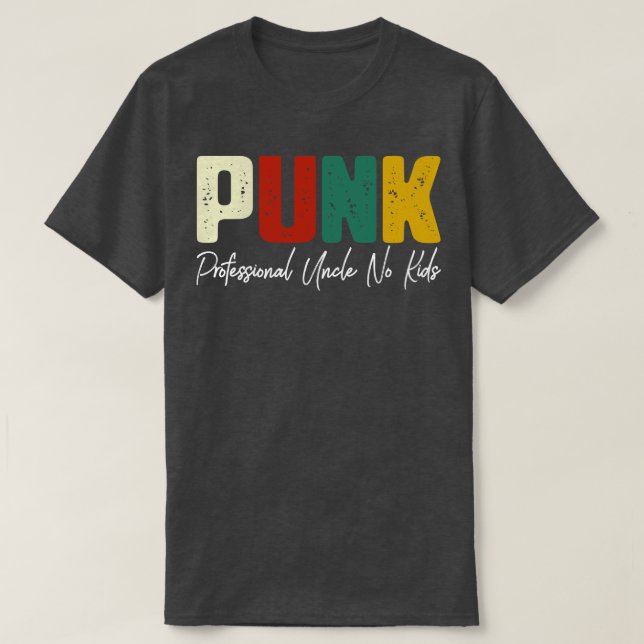 PUNK Professionell farbror No Kids T Shirt (Design framsida)