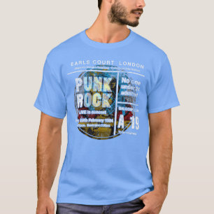 Punk Rock 80-tal London Konsert Biljett Skelett Vi T Shirt