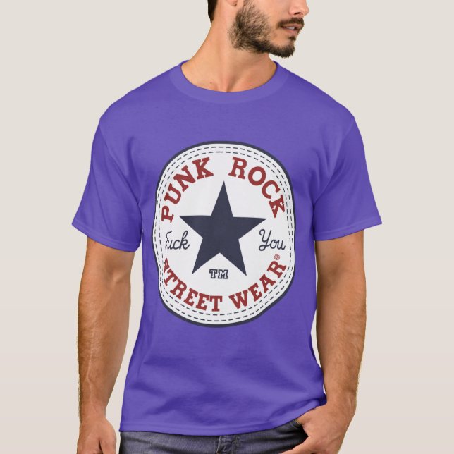 PUNK ROCK ALL STAR pojkvän T Shirt (Framsida)
