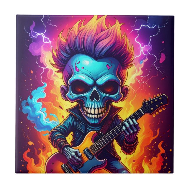 Punk Rock Döskalle Kakelplatta (Framsidan)