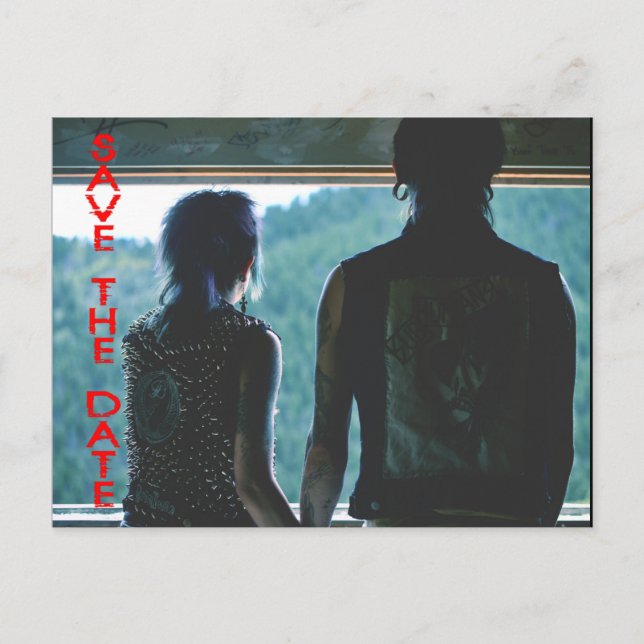 Punk Rock Emo punk spara datum postkort Meddelande Vykort (Framsida)