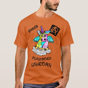 Punk Rock Enhörning Kaos Konsert Festival Anarki T Shirt