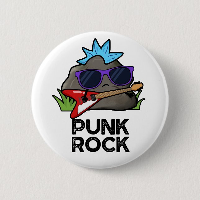 Punk Rock Funny Music Pun  Knapp (Framsida)