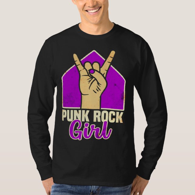 Punk Rock Girl T Shirt (Framsida)