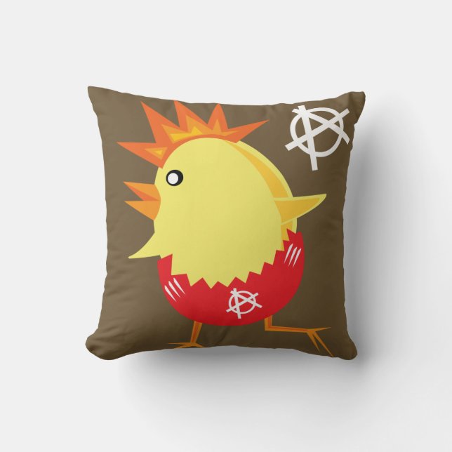 Punk Rock Kyckling Kudde (Framsida)