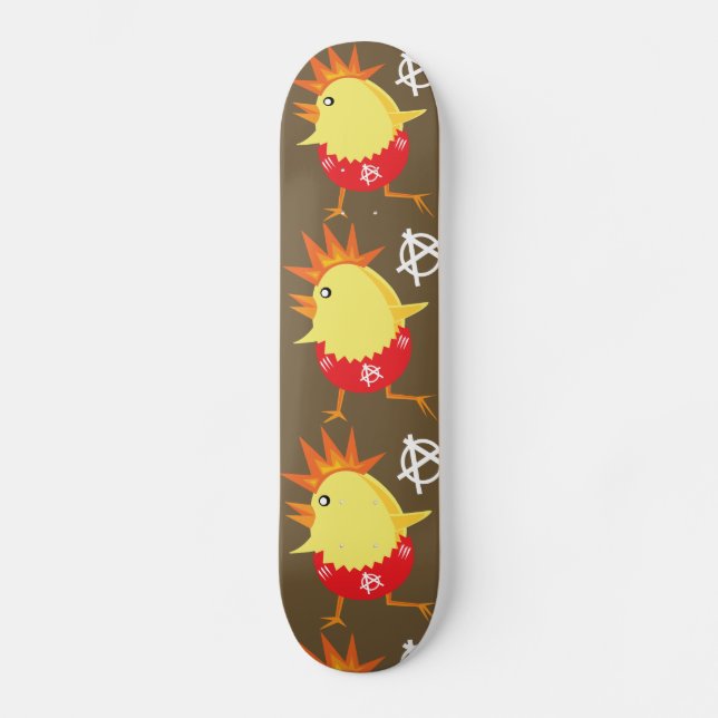 Punk Rock Kyckling Skateboard Bräda 19,5 Cm (Framsida)