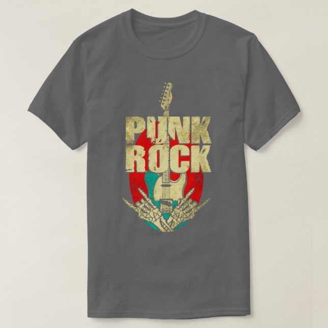 Punk Rock musik1 T Shirt (Design framsida)