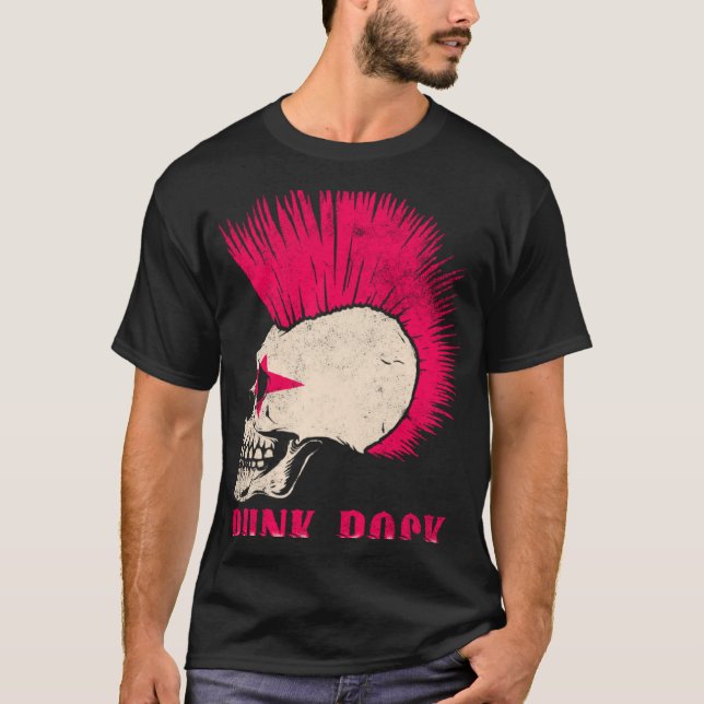 Punk Rock musik Retro Punkrock 2 T Shirt (Framsida)