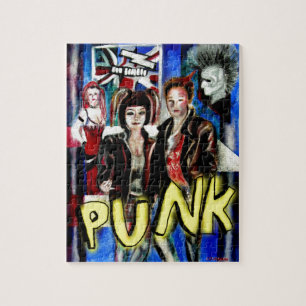 punk rock musikmode avbildar pussel
