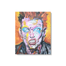 Punk Rock Porträtt Neo-Expressionist