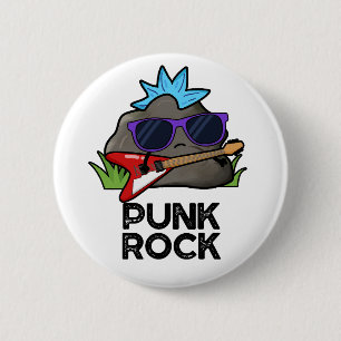 Punk Rock Roligt Musik Puns Knapp