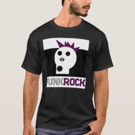 Punk Rock Skalle Hud Grafik T-shirt