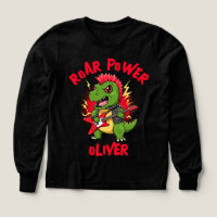 Punk Rock T-Rex Dinosaur Spelar Elgitarr