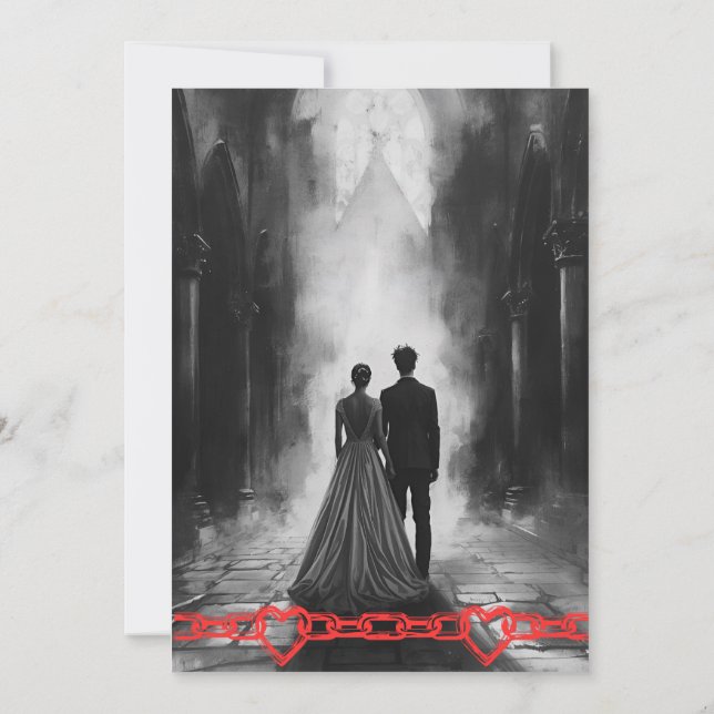 Punk Rock Wedding Inbjudningar (Baksida)