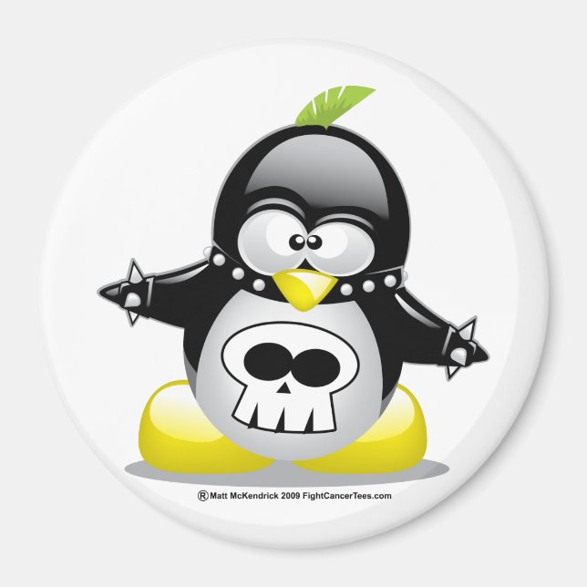 Punk Rocker Penguin Magnet (Framsidan)