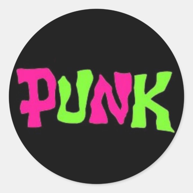PUNK RUNT KLISTERMÄRKE (Framsida)