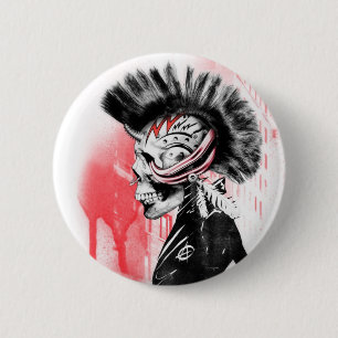 punk skalle knapp