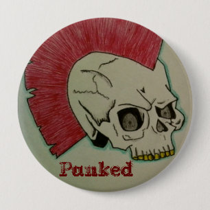 Punk skalle knapp