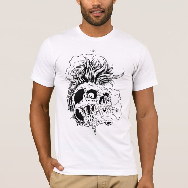 Punk skalle t-shirt (Framsida)