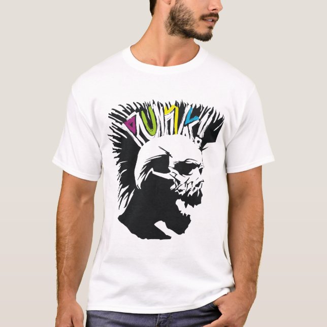Punk skalle tee shirt (Framsida)