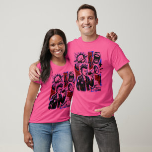 Punk Skalle Tröja Riot Streetwear Grafisk Tee Neon