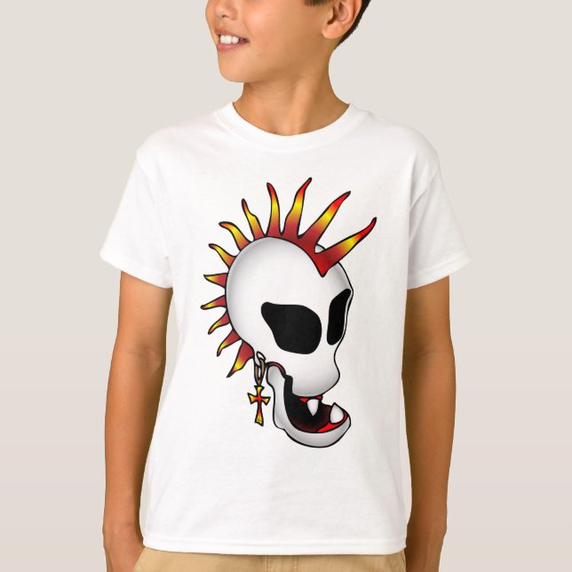 PUNK SKULL-1 T-SHIRT (Framsida)