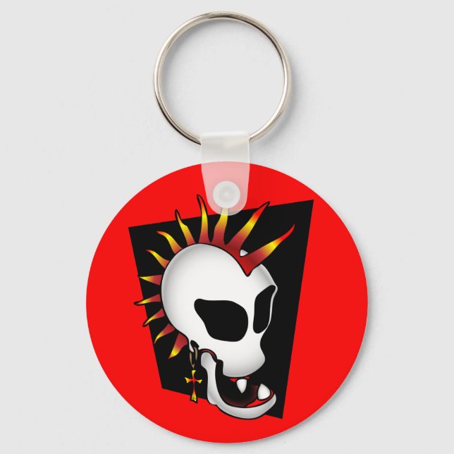 PUNK SKULL-2 NYCKELRING (Framsida)