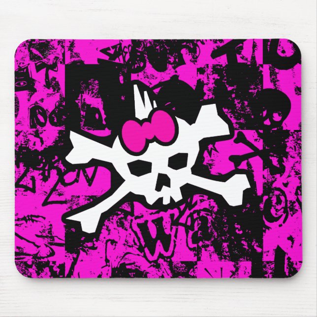 Punk Skull Princess Mouse Pad Musmatta (Framsidan)