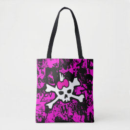 Punk Skull Princess Tote Bag Tygkasse