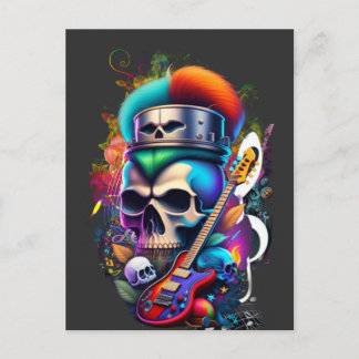 Punk Skull Vykort