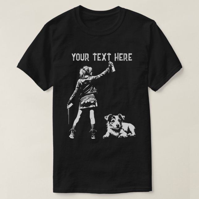 Punk Sten 2 Anpassningsbar Quote 90s Street Art Gr T Shirt (Design framsida)