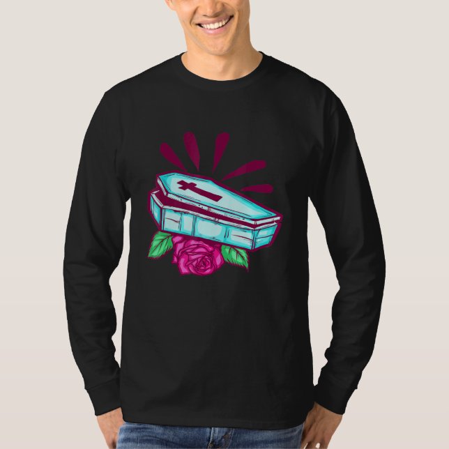 Punk Sten Aesthetic Punkrocker Coffin T Shirt (Framsida)