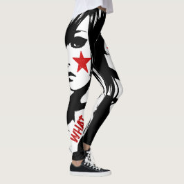 Punk Sten Anpassningsbar Quote Text Street Art Gra Leggings