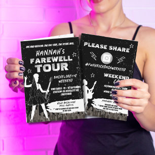 Punk Sten Bachelorette Helg Itinerary Inbjudan