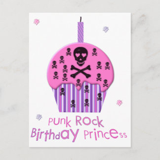 Punk Sten Birthday Princess Vykort