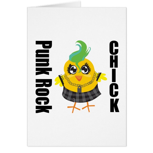 Punk Sten Chick Hälsningskort (Framsidan)