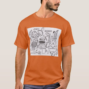 Punk Sten Design #7 Food on Orange Regulular T Shirt