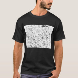 Punk Sten Doodle #19 Nautical Black T Shirt
