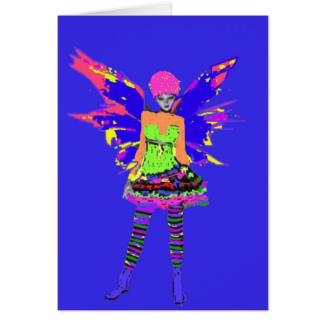 Punk Sten Fairy Hälsningskort (Framsidan)