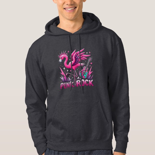 punk sten,Flamingo sten Hoodie (Framsida)