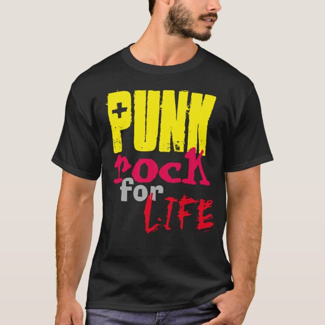 PUNK sten för LIFE T-SHIRT (Framsida)