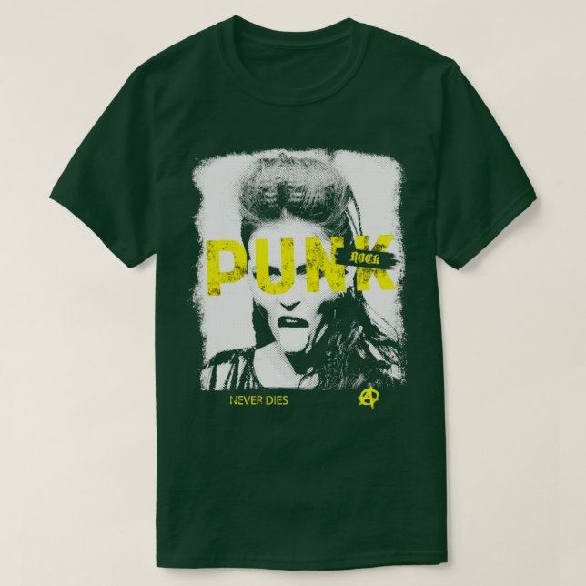 Punk Sten gör aldrig musik T Shirt (Design framsida)