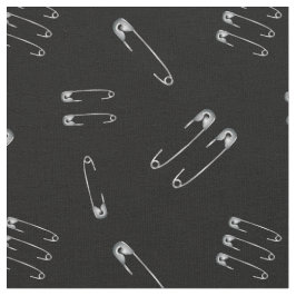 Punk Sten Heavy Metall Goth Safety Pin Mönster Tyg