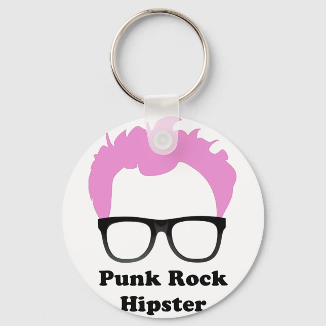 Punk Sten Hipster Nyckelring (Framsida)