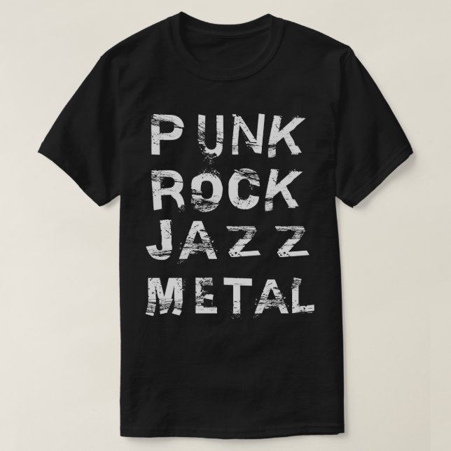 punk sten jazz metall t shirt (Design framsida)