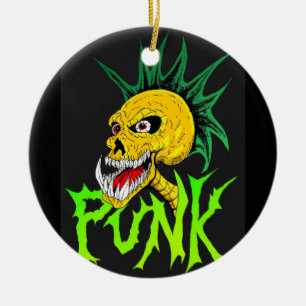 Punk sten julgransprydnad keramik