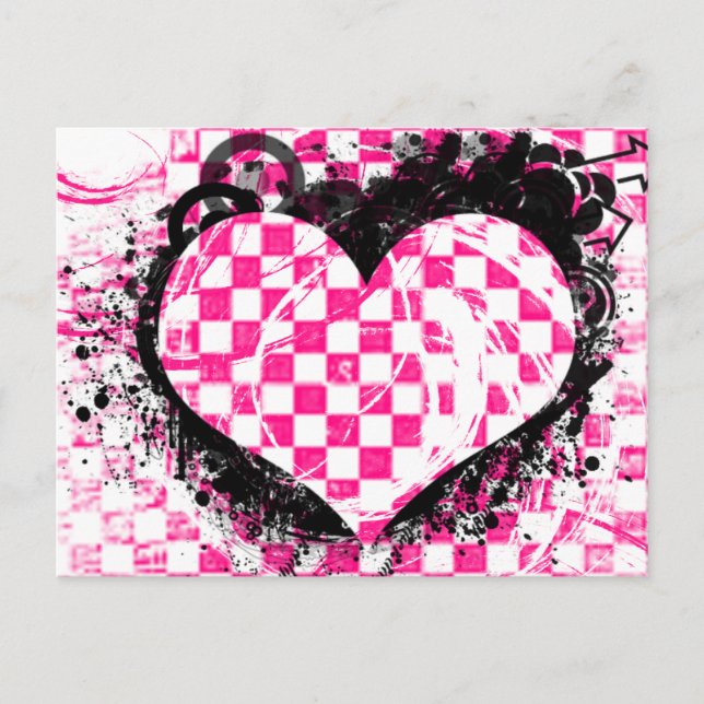 Punk Sten Kärlek Bröllop meddelande Vykort (Framsida)