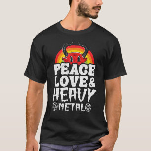 Punk Sten Kids Metall Rainbow Satan Peace Kärlek & T Shirt