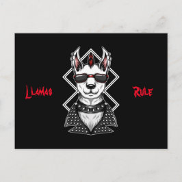 Punk Sten Llamas-regel Vykort