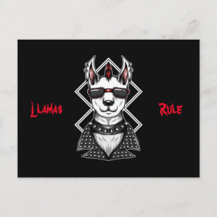 Punk Sten Llamas-regel Vykort